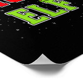 Angry Elf Christmas Family Matching Group Xmas  ポスター (角)