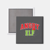 Angry Elf Christmas Family Matching Group Xmas  マグネット (正面/裏面)