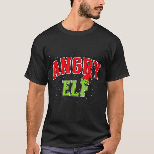 Angry Elf Christmas Family Matching Group Xmas  Tシャツ (正面)