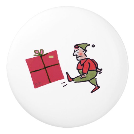 Angry Elf white ceramic knob セラミックノブ (正面)