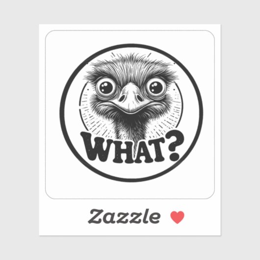 "Angry Emu What" Vinyl シール (シート)