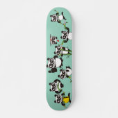 angry face pandas Skateboard スケートボード (正面)