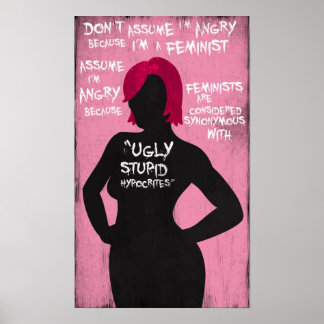 Angry Feminist Poster ポスター