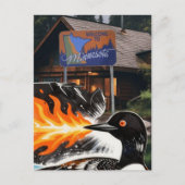 Angry fire breathing MN Loon Protest ポストカード (正面)