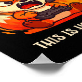 Angry Gamer Kitsune Fox This Is How I Relax Japane ポスター (角)