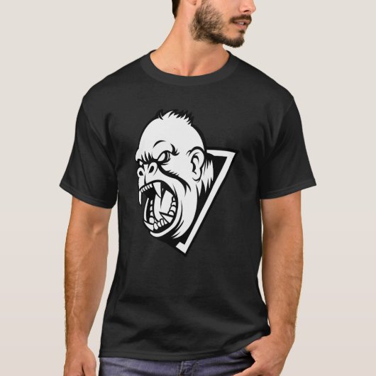 Angry Gorilla Face For Men Women Kids Tシャツ (正面)