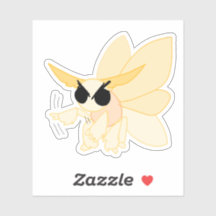 Angry Imperial Moth Vinyl Sticker