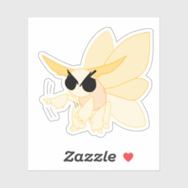 Angry Imperial Moth Vinyl Sticker シール