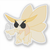 Angry Imperial Moth Vinyl Sticker シール (正面)