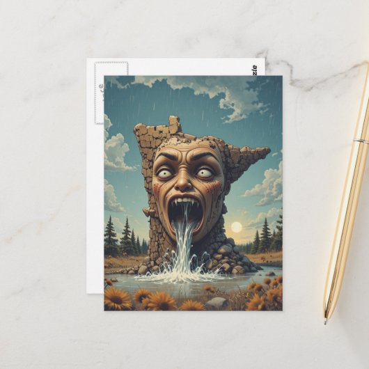 Angry Minnesota Boundary Waters ポストカード (正面/裏面インサイチュ)