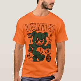 Angry Money Bear Cartoon T-Shirt – Bold Streetwear Tシャツ