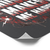 Angry Music Makes Me Happy Heavy Metal Skull Rock ポスター (角)