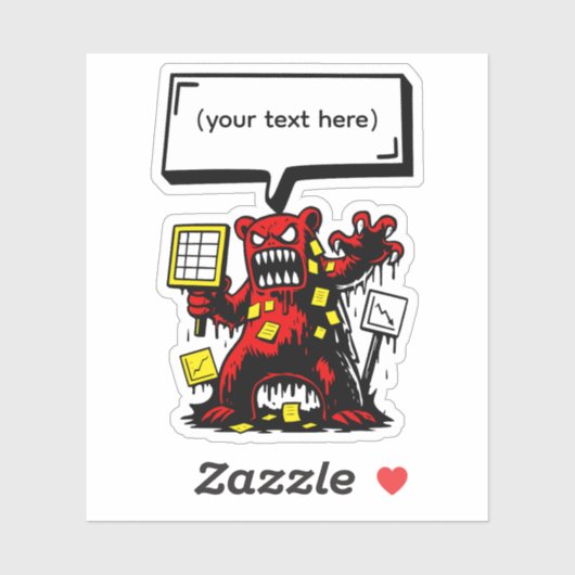 Angry Office Bear シール (シート)