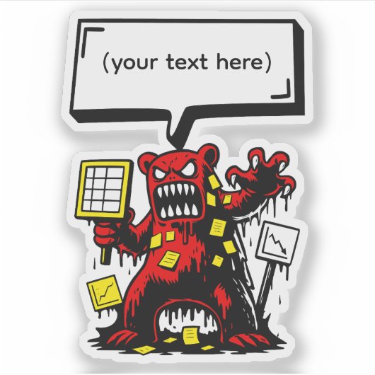 Angry Office Bear シール (正面)