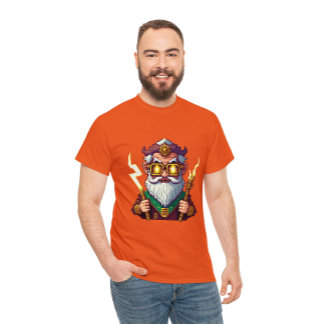 Angry Pixelated Zeus with steampunk glasses Tシャツ