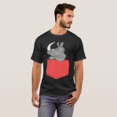 Angry Pocket Rhino   Rhino In Pocket For Kids Tシャツ (正面フル)