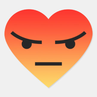 Angry react heart sticker ハートシール