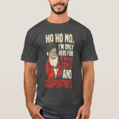 Angry Santa "Ho Ho No" Christmas Humor Graphic  Tシャツ (正面)