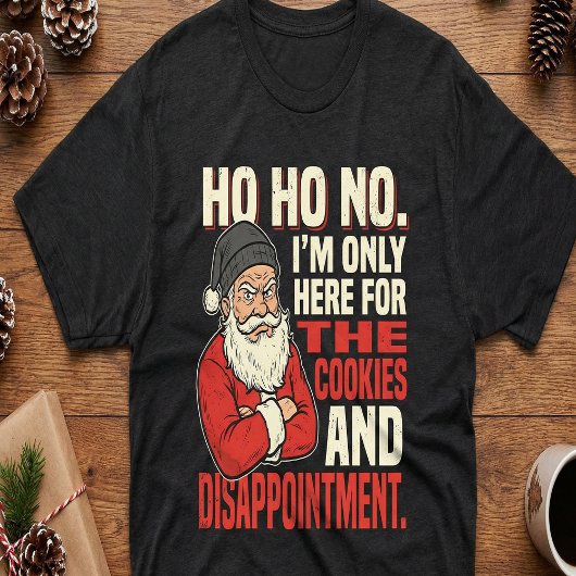 Angry Santa "Ho Ho No" Christmas Humor Graphic  Tシャツ