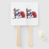 Angry Santa rectangle hand fans ハンドファン (正面&裏面)