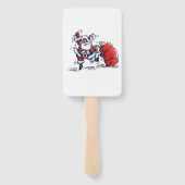 Angry Santa rectangle hand fans ハンドファン (裏面)