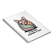 Angry Sphynx Cat Cold Humor Cartoon Art ノートブック (右側)
