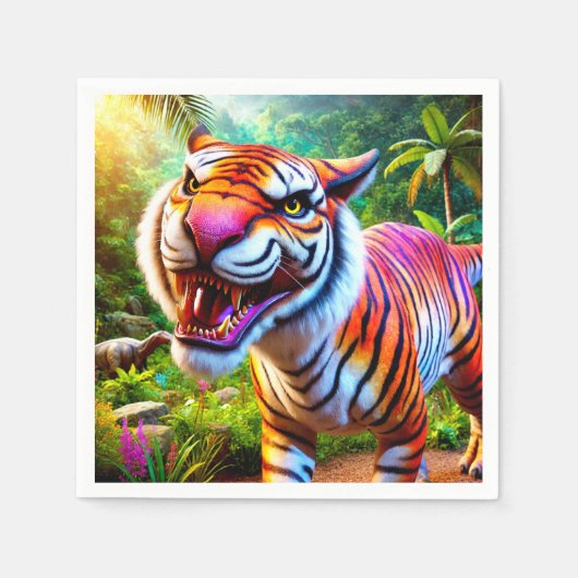 Angry Tiger スタンダードカクテルナプキン (正面)