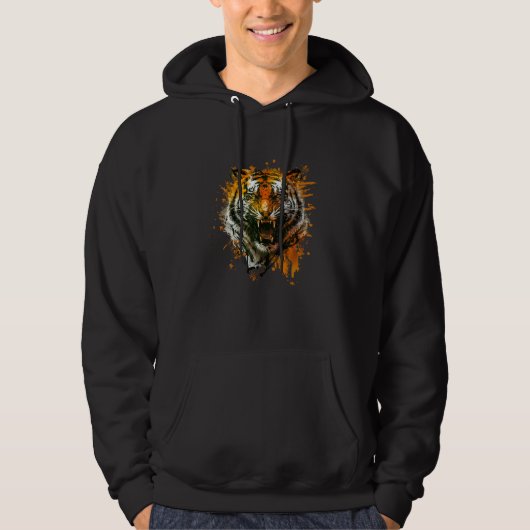 Angry Tiger for wild animal  Graphic パーカ (正面)