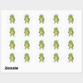 Angry Turtle Sticker ラウンドシール (シート)