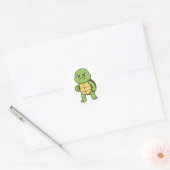 Angry Turtle Sticker ラウンドシール (封筒)
