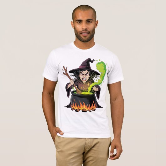 Angry Witch Halloween Tシャツ (正面フル)