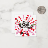 AngryFacePanda Happy Valentine's Day ノートカード (正面/裏面インサイチュ)