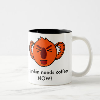 angrykinはコーヒーを今必要とします! ツートーンマグカップ
