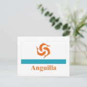 Anguillaローカルフラグ（名前） ポストカード (スタンド正面)