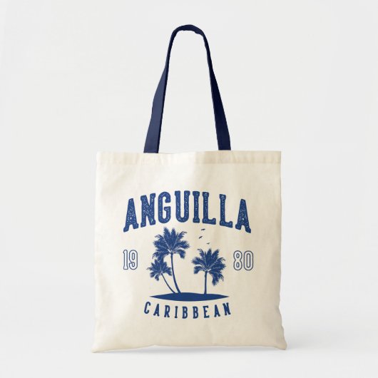 Anguilla Caribbean Palm Tree 1980 トートバッグ (正面)