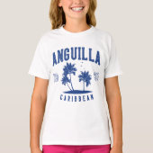 Anguilla Caribbean Palm Tree 1980 Kids Tシャツ (正面)