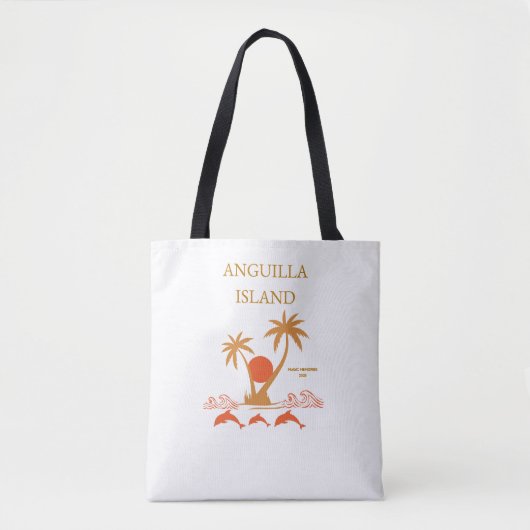 Anguilla Island Luxury Shoulder Beach Tote Bag トートバッグ (正面)