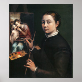 Anguissola – イーゼル絵画ズの自画像 ポスター