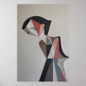 Angular abstract portrait using blush ポスター (正面)