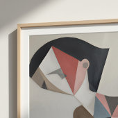 Angular abstract portrait using blush ポスター