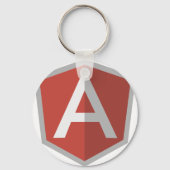 AngularJS Shield Logo キーホルダー (正面)