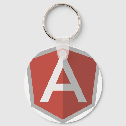 AngularJS Shield Logo キーホルダー (正面)