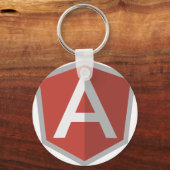 AngularJS Shield Logo キーホルダー (正面)