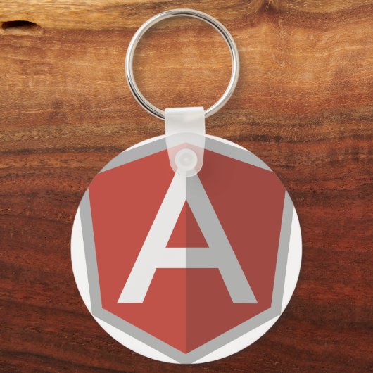 AngularJS Shield Logo キーホルダー (正面)