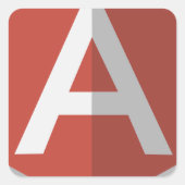 AngularJS Shield Logo スクエアシール (正面)