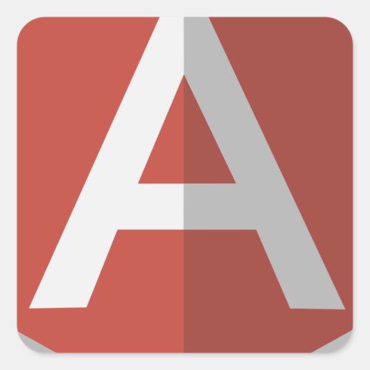AngularJS Shield Logo スクエアシール (正面)
