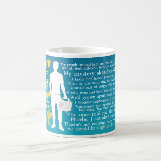 Angus - "私たちが恋に落ちた人"引用文マグ コーヒーマグカップ (中央)