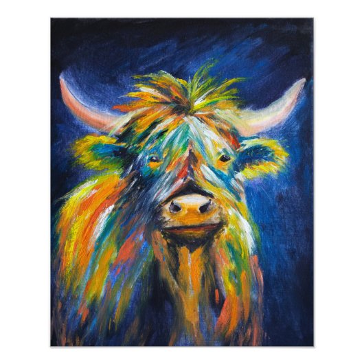 Angus Highland Cow フォトプリント (正面)