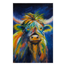 Angus Highland Cow ポスター
