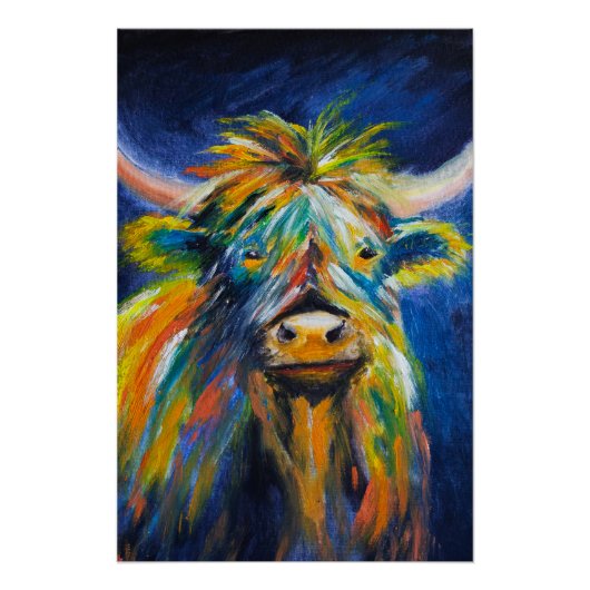 Angus Highland Cow ポスター (正面)